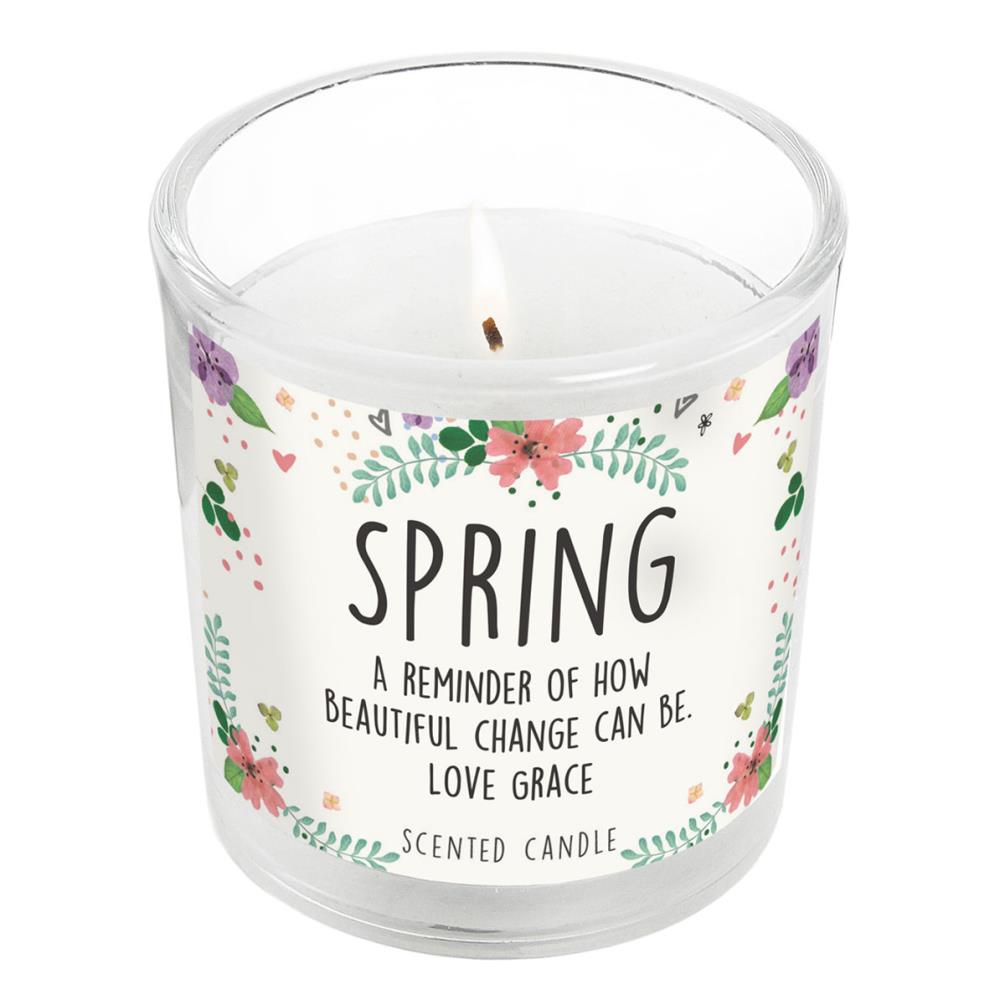 Personalised Floral Scented Jar Candle £8.99
